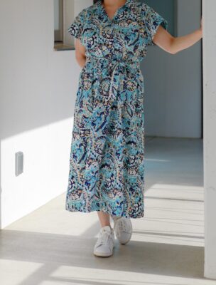 夏のシャツワンピース