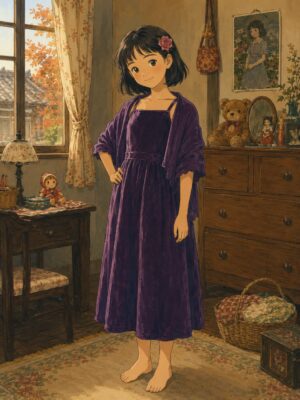紫色のドレス